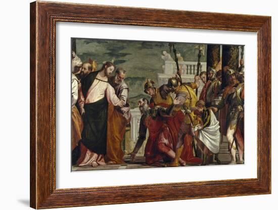 Jesus Healing the Servant of a Centurion-Paolo Veronese-Framed Giclee Print