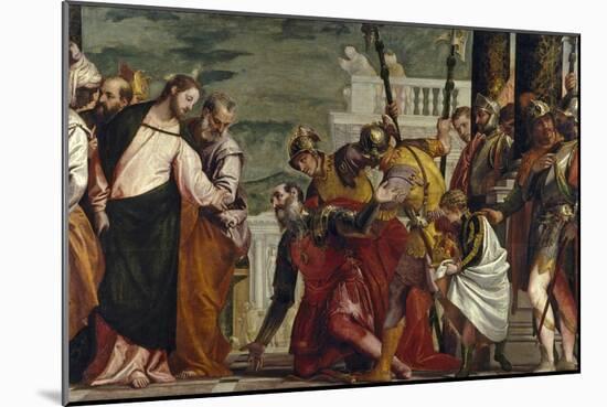 Jesus Healing the Servant of a Centurion-Paolo Veronese-Mounted Giclee Print