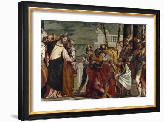 Jesus Healing the Servant of a Centurion-Paolo Veronese-Framed Giclee Print