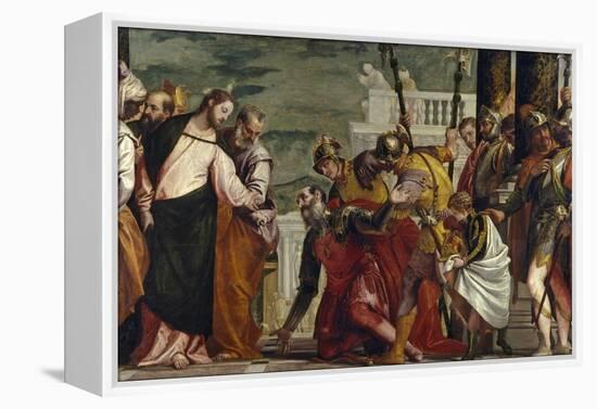 Jesus Healing the Servant of a Centurion-Paolo Veronese-Framed Premier Image Canvas