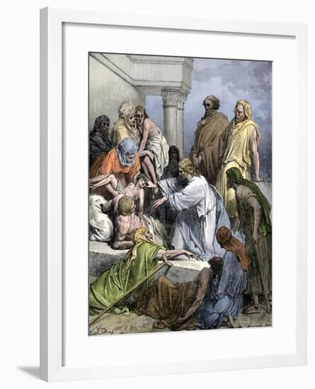 Jesus Healing the Sick and the Lame-null-Framed Giclee Print
