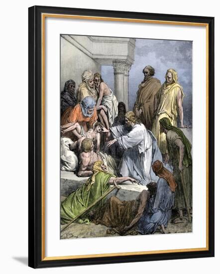 Jesus Healing the Sick and the Lame-null-Framed Giclee Print