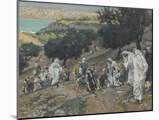 Jesus Heals the Blind and Lame on the Mountain from 'The Life of Our Lord Jesus Christ'-James Jacques Joseph Tissot-Mounted Giclee Print