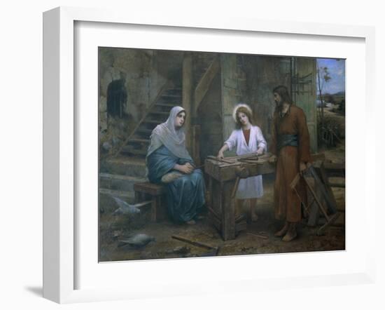Jesus Helping St. Joseph in His Workshop, Church of St. Joseph, Nazareth, Israel-null-Framed Giclee Print