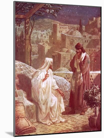 Jesus in Conversation with Nicodemus-William Brassey Hole-Mounted Giclee Print