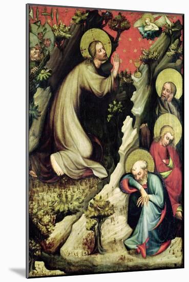 Jesus in the Garden of Gethsemane, from the Trebon Altarpiece, circa 1380-Master of the Trebon Altarpiece-Mounted Giclee Print