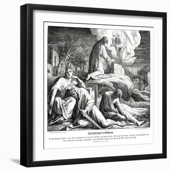 Jesus in the Garden of Gethsemane, Gospel of Matthew-Julius Schnorr von Carolsfeld-Framed Giclee Print