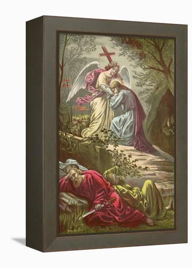 Jesus in the Garden of Gethsemane-North American-Framed Premier Image Canvas