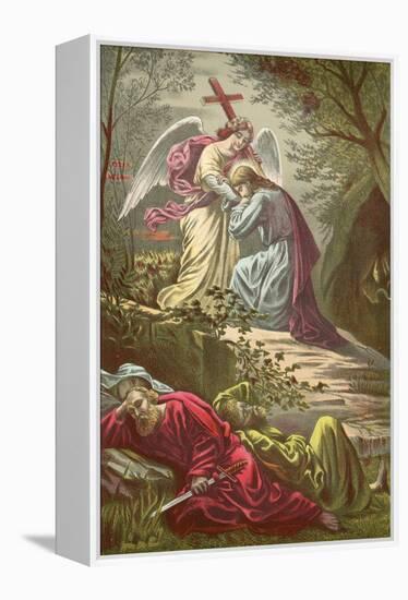 Jesus in the Garden of Gethsemane-North American-Framed Premier Image Canvas