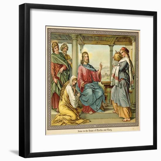 Jesus in the House of Martha and Mary-null-Framed Giclee Print