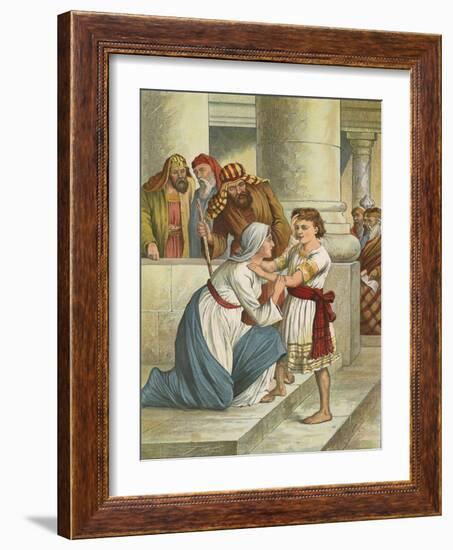 Jesus in the Temple-English School-Framed Giclee Print