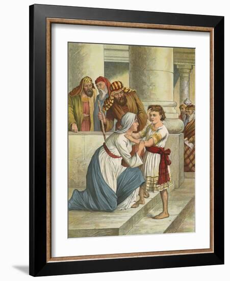 Jesus in the Temple-English School-Framed Giclee Print