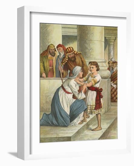 Jesus in the Temple-English School-Framed Giclee Print