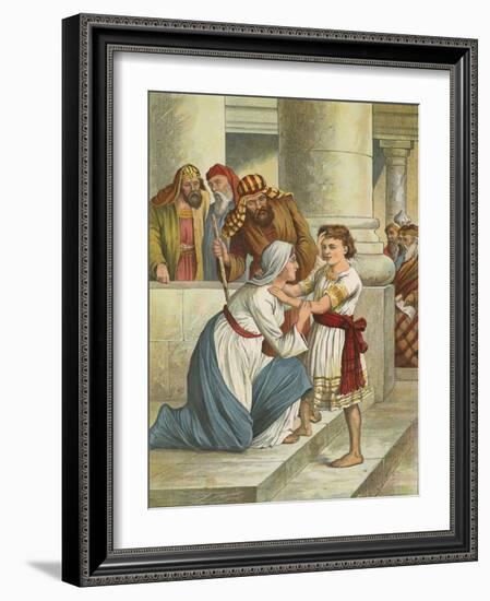 Jesus in the Temple-English School-Framed Giclee Print