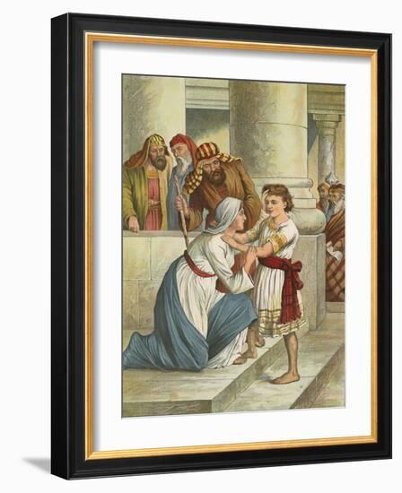 Jesus in the Temple-English School-Framed Giclee Print