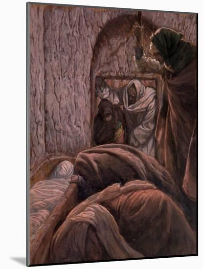 Jesus in the Tomb, Illustration for 'The Life of Christ', C.1884-96-James Tissot-Mounted Giclee Print