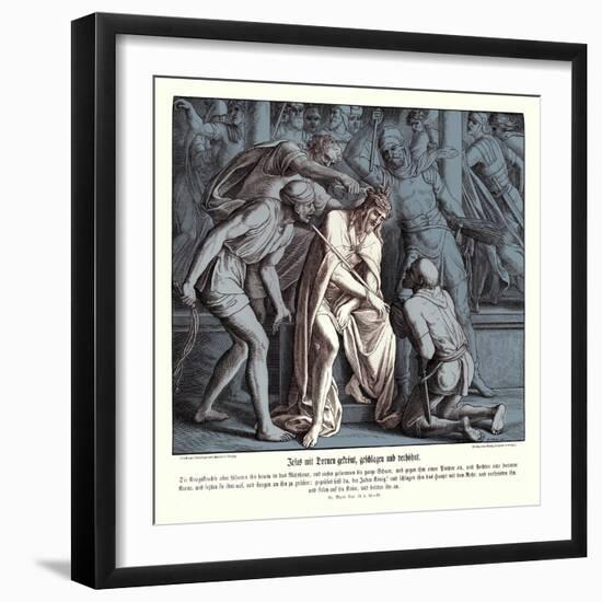 Jesus is given a crown of thorns, Gospel of Mark-Julius Schnorr von Carolsfeld-Framed Giclee Print