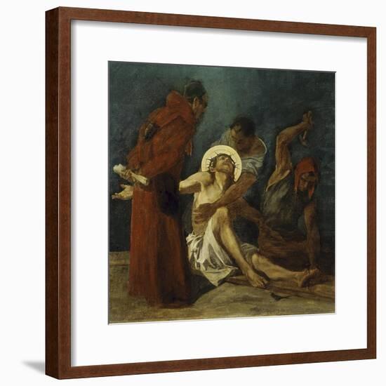 Jesus is Nailed to the Cross 11th Station of the Cross-Martin Feuerstein-Framed Giclee Print