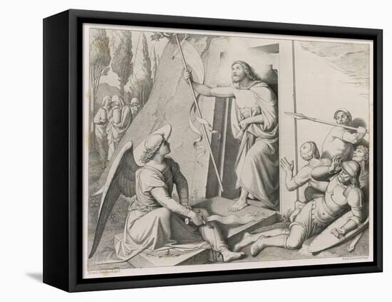 Jesus Is Resurrected-Friedrich Overbeck-Framed Stretched Canvas