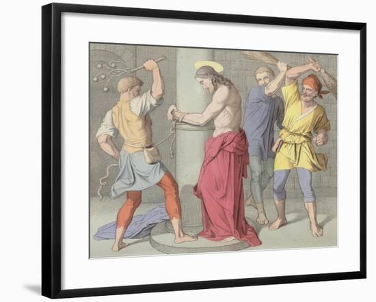 Jesus Is Scourged at the Pillar-null-Framed Giclee Print