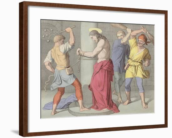 Jesus Is Scourged at the Pillar-null-Framed Giclee Print