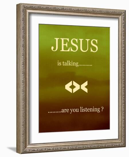 Jesus Is Talking-Ruth Palmer 2-Framed Art Print