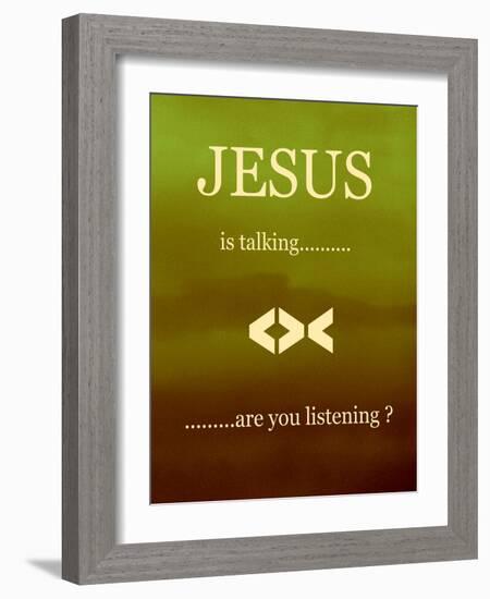Jesus Is Talking-Ruth Palmer 2-Framed Art Print
