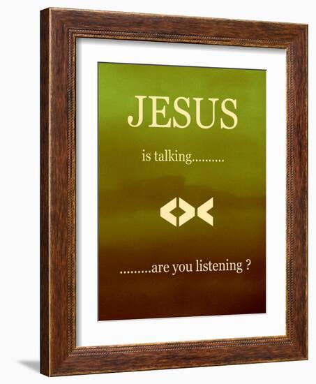 Jesus Is Talking-Ruth Palmer 2-Framed Art Print