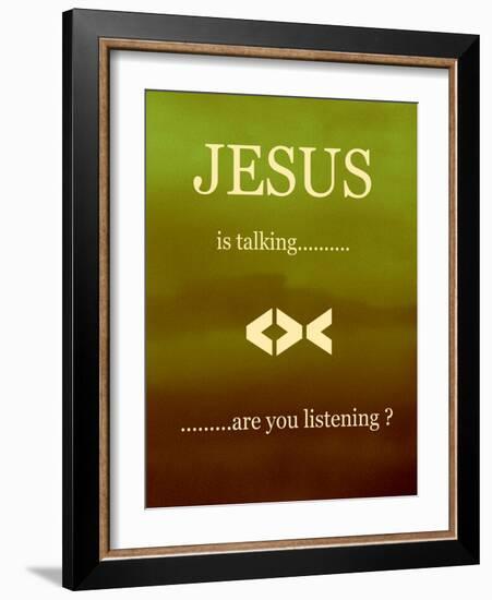 Jesus Is Talking-Ruth Palmer 2-Framed Art Print