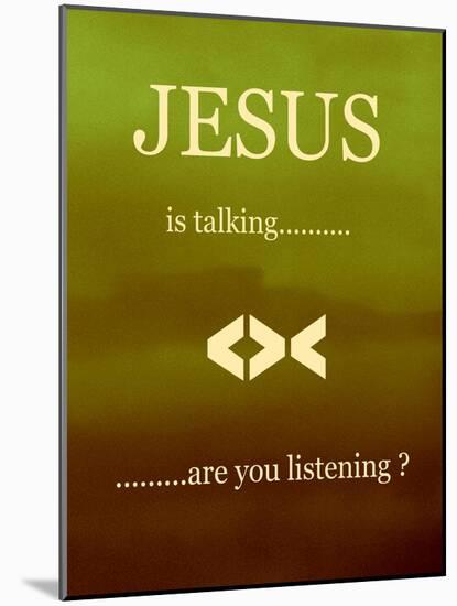 Jesus Is Talking-Ruth Palmer 2-Mounted Art Print