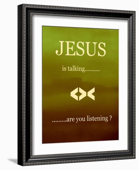 Jesus Is Talking-Ruth Palmer 2-Framed Art Print