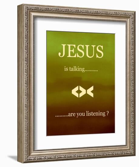 Jesus Is Talking-Ruth Palmer 2-Framed Art Print