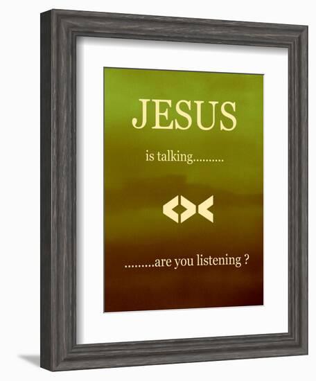 Jesus Is Talking-Ruth Palmer 2-Framed Art Print