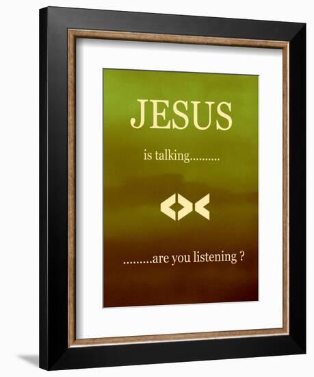 Jesus Is Talking-Ruth Palmer 2-Framed Art Print