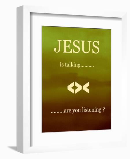 Jesus Is Talking-Ruth Palmer 2-Framed Art Print