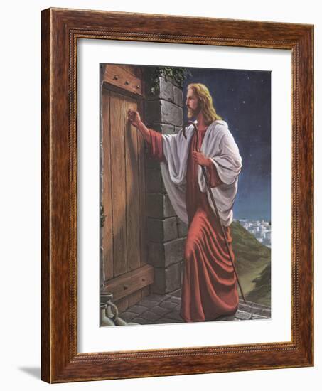 Jesus Knock on the Door-unknown Tobey-Framed Art Print