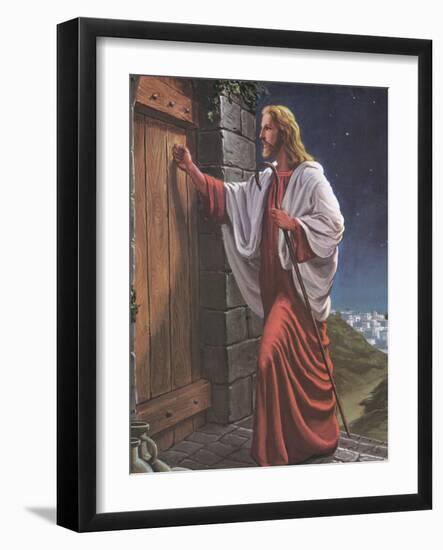 Jesus Knock on the Door-unknown Tobey-Framed Art Print