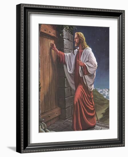 Jesus Knock on the Door-unknown Tobey-Framed Art Print