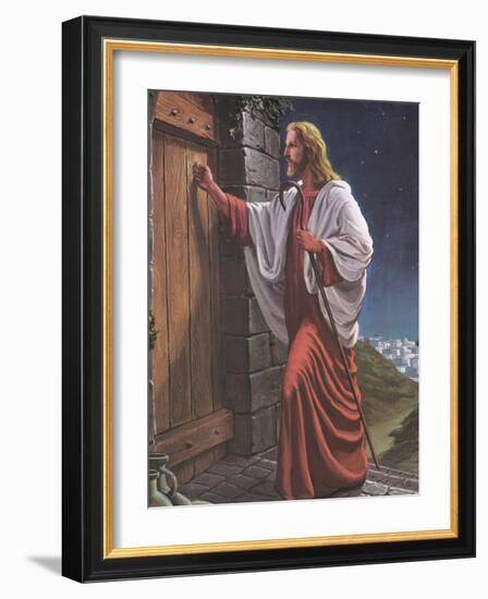 Jesus Knock on the Door-unknown Tobey-Framed Art Print