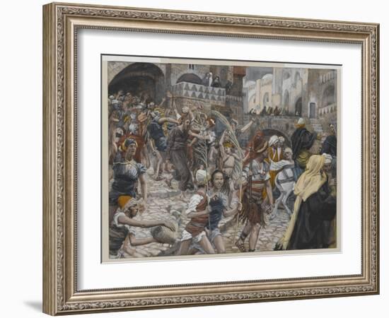 Jesus Led from Caiaphas to Pilate, Illustration from 'The Life of Our Lord Jesus Christ', 1886-94-James Tissot-Framed Giclee Print