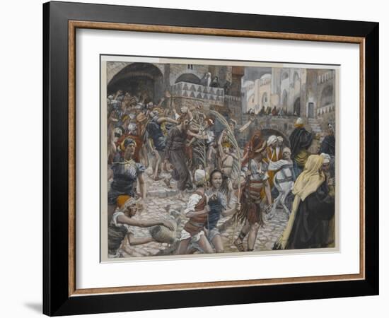 Jesus Led from Caiaphas to Pilate, Illustration from 'The Life of Our Lord Jesus Christ', 1886-94-James Tissot-Framed Giclee Print