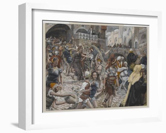 Jesus Led from Caiaphas to Pilate, Illustration from 'The Life of Our Lord Jesus Christ', 1886-94-James Tissot-Framed Giclee Print