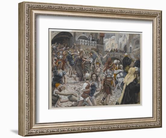 Jesus Led from Caiaphas to Pilate, Illustration from 'The Life of Our Lord Jesus Christ', 1886-94-James Tissot-Framed Giclee Print