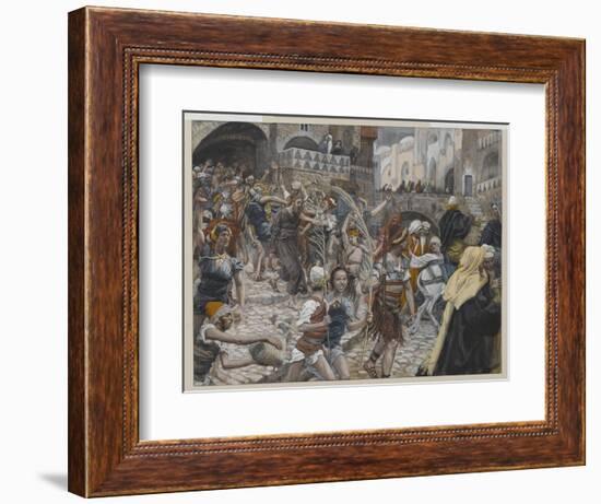 Jesus Led from Caiaphas to Pilate, Illustration from 'The Life of Our Lord Jesus Christ', 1886-94-James Tissot-Framed Giclee Print