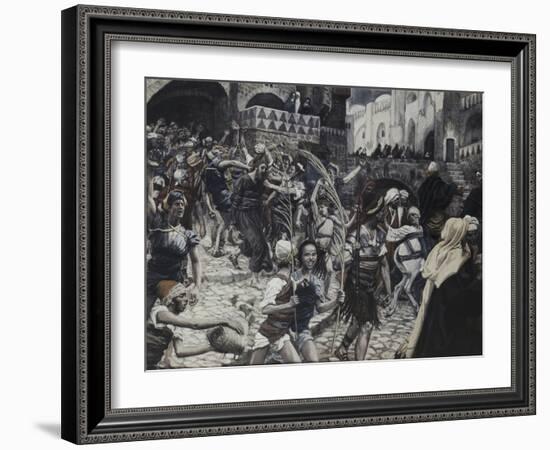 Jesus Led from Caiaphas-James Tissot-Framed Giclee Print