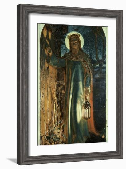 Jesus, Light of the World-William Holman Hunt-Framed Giclee Print