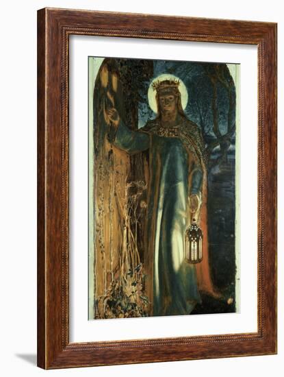 Jesus, Light of the World-William Holman Hunt-Framed Giclee Print