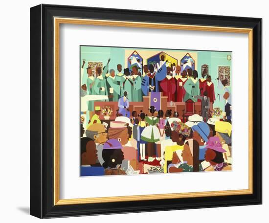 Jesus Loves Me-Varnette Honeywood-Framed Art Print