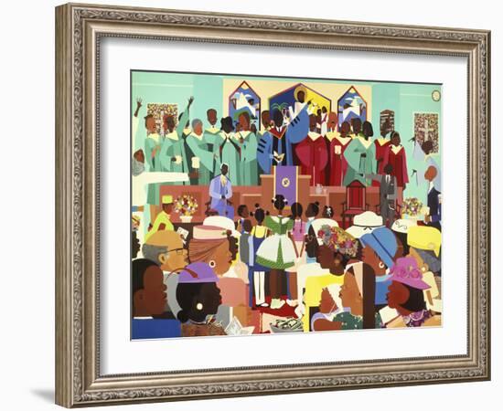 Jesus Loves Me-Varnette Honeywood-Framed Art Print