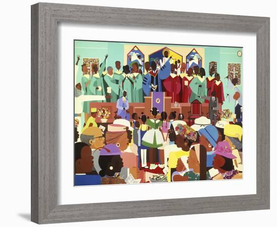 Jesus Loves Me-Varnette Honeywood-Framed Art Print